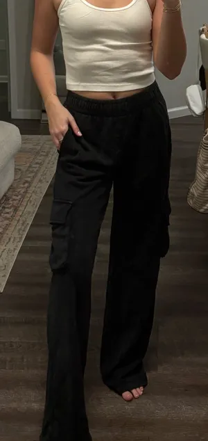 Wild Fable Black Cargo Sweatpants thumbnail 1