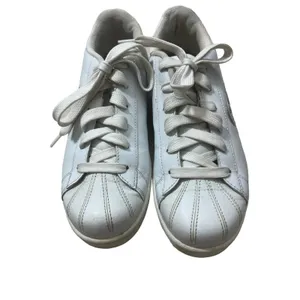 Vtg Skechers White Sneakers 10 Leather Silver Logo Y2k 1990s Shoes WSL Lace up thumbnail 6