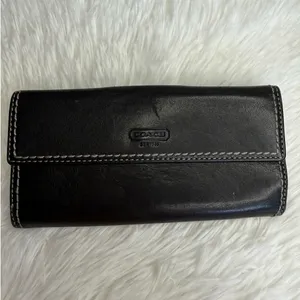 y2k COACH Vintage Soho Black Turn Lock Wallet thumbnail 3