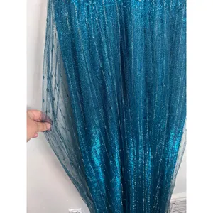 Lulus Sensationally Sparkly Dark Teal Green Lurex Maxi Dress Women's S mermaid thumbnail 5
