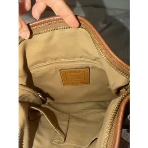 Authentic COACH F10944 Mini Signature Shoulder Bag Beige Brown Canvas Leather thumbnail 4