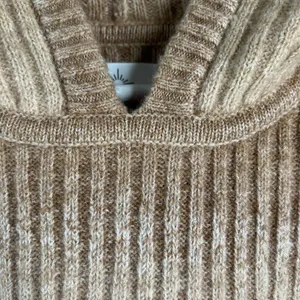 Offline By Aerie Size XS Ribbed Cropped Sweater Hoodie Brown Ombré Long Sleeve thumbnail 8