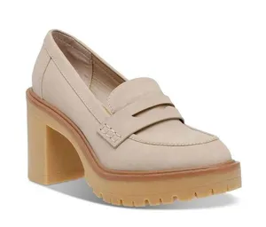 Dolce Vita JayJay Block Heel Lug-Sole Penny Loafers, Ivory Size 11 New in Box thumbnail 1