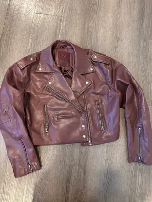BLANKNYC burgundy leather moto jacket thumbnail 3