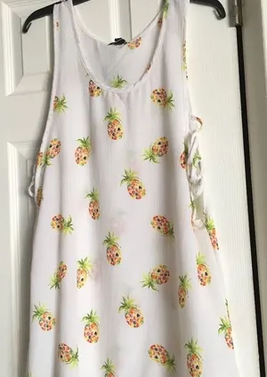 New Sisters Pineapple Cutouts Swimsuit Cover Up thumbnail 1