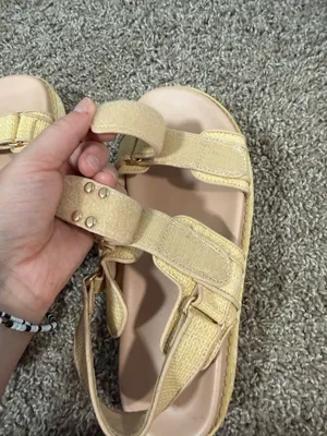 Platform Sandals Gold Size 8.5 thumbnail 6