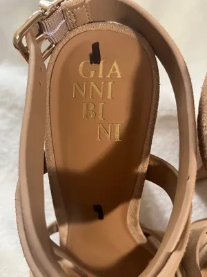 Gianni Bini Beige Suede Strappy Platform Sandal thumbnail 2
