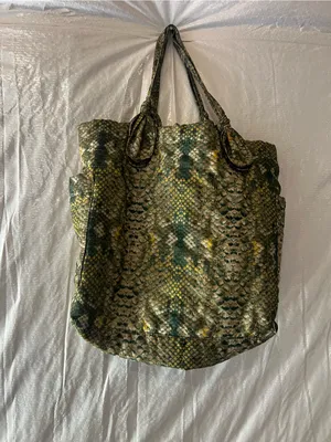 Marc by Marc Jacobs Green Multi Snake Print Pretty Nylon Tate Tote thumbnail 4