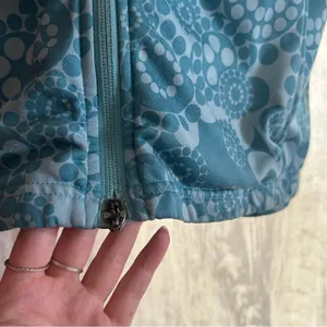The North Face Fleece Lined TKA Stretch Zip Up Jacket Hoodie‎ Blue Floral Size L thumbnail 3