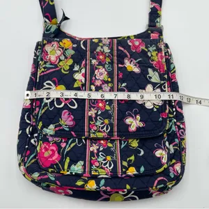 Vera Bradley “Floral Ribbons” Crossbody Hipster Bag Purse Quilted Retired thumbnail 12