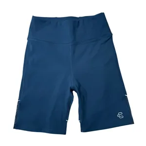 Charly High Rise Biker Shorts Compression Teal Small Hidden Pocket thumbnail 2