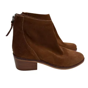 Steve Madden Legally Suede Ankle Booties Size 5.5 M Brown Back Zipper NWOB‎ thumbnail 4