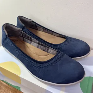 Earth Origins Fable Ballet Flats Women's 11‎ Blueberry Nubuck Comfort Shoes NIB thumbnail 12