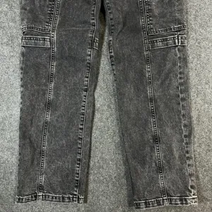 Gap Womens Cargo Jeans Washed Black High Rise Straight Leg Utility Pants 27 4S thumbnail 9