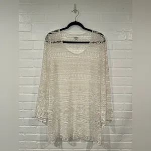Tavik+ Cream Crochet Knit Swim Cover Up thumbnail 5