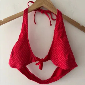 Aerie Womens Red‎ Triangle Padded Halter Bikini Swim Suit Top thumbnail 1