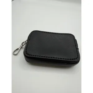 Guess Los Angeles Black Saffiano Mini Coin Purse Key Pouch Clip On‎ Accessory thumbnail 3