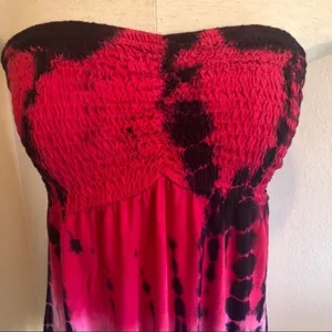 Ravinya pink swim strapless cover up S thumbnail 4