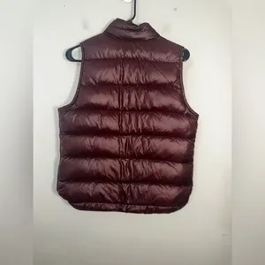 J.Crew Shiny Down‎ Puffer Vest Burgundy Maroon EUC SIZE S thumbnail 4