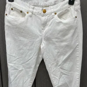 J. Crew‎ Ankle Toothpick Jeans White thumbnail 2