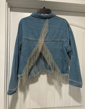 Savanna Jane Denim Rhinestone Jacket thumbnail 2