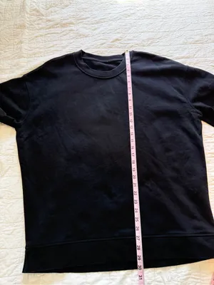 Lululemon Perfectly Oversized Crew Sweatshirt Black French Terry thumbnail 7