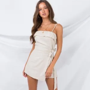 Princess Polly Rally Playsuit in Beige Size 10 New with tag thumbnail 6