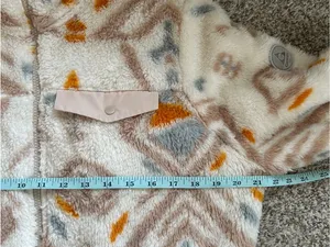 Gerry Cream Fleece Sherpa Jacket Geometric Accents Comfy Casual Neutral Fall thumbnail 8