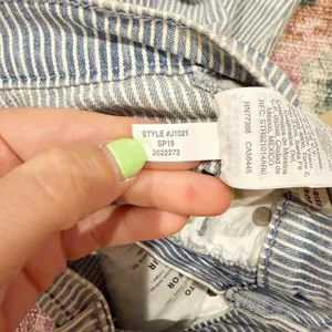 Madewell Pinstripe Skinny Jeans Size 24 High Rise Causa Comfort NWT thumbnail 4