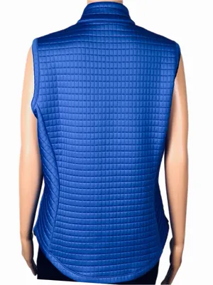 TAIL Royal Blue Quilted Full Zip Golf Tennis Vest Size Medium thumbnail 4