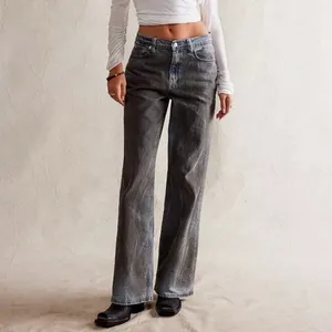 Free People Tinsley Baggy High Rise Straight Leg Shadow Of Your Love thumbnail 2
