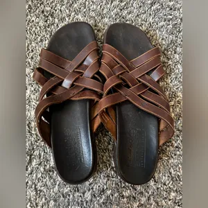 Timberland Women’s Brown Braided Leather Sandals Smart Comfort System Size 7.5‎ thumbnail 2