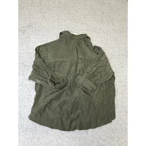 A New Day Womens XS Olive Green Utility Button Down Shirt Long Sleeve NWT.,. thumbnail 5