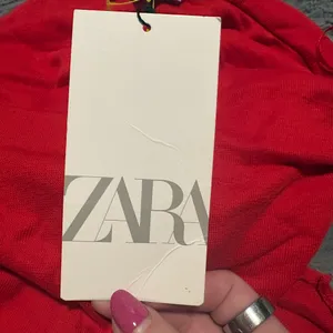 Zara Red Off Shoulder Ruched Mesh Long Sleeve Top Sheer Fitted NWT Small thumbnail 6