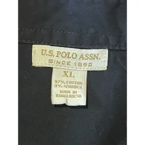 U.S. Polo Assn. Women's Long Sleeve Stretch Black Cotton Pullover Shirt Size XL thumbnail 2