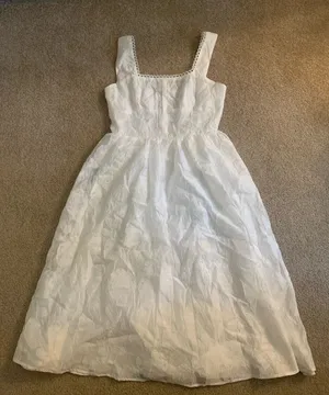 Rihoas White Midi Dress Size M thumbnail 1