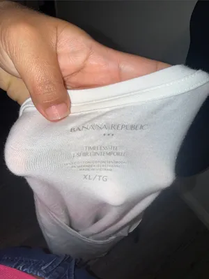 Banana Republic White V-Neck Long Sleeve Tee thumbnail 6