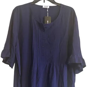AIMAGE Navy Blue Ruffle Sleeves Mini Dress Size Large NWT NEW thumbnail 6