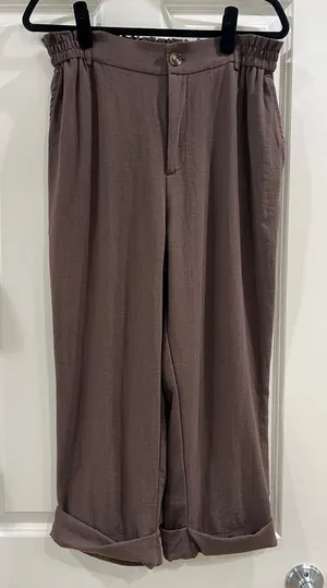 Halara Wide‑Leg Lightweight Pants – Brown – Size M thumbnail 1