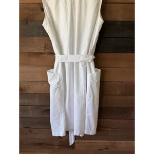 Vintage White Button Front Shirt Dress Liz Claiborne Minimal Utility Midi Dress thumbnail 9