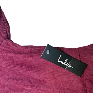 Lulus Burgundy Corduroy Button Front Mini‎ Dress Long Sleeve Square Neck XS NEW thumbnail 6