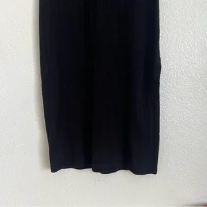 Cotton On Black Ribbed Midi Dress Size XS thumbnail 4