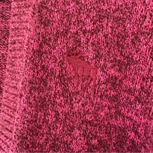 Abercrombie Fitch Open Front Knit Cardigan Women’s Small Berry Pink Long Sleeve thumbnail 6