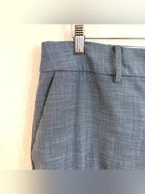 Talbots Womens Pants Blue Crosshatch High Waist Hampshire Ankle Curvy Size 18W thumbnail 6