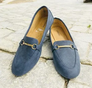 White Mountain Womens size 9.5W. Blue Faux Suede Slip On Loafer Flats thumbnail 1