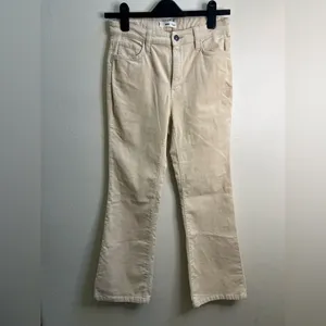 Mango Cream-Colored cropped flared Corduroy Jeans‎ thumbnail 6