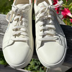 Skechers white rainbow multi Eden LX court sneakers thumbnail 8