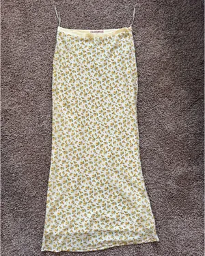 Yellow Floral Maxi Skirt thumbnail 2
