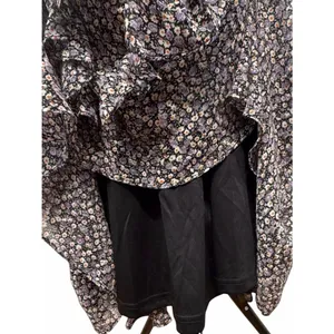 NWT Lulus Women’s Evalina Black Floral Print Mock Neck Midi Dress Size Small thumbnail 10