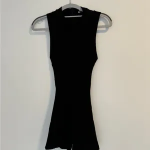 Zara Black Sleeveless Knit Romper thumbnail 2